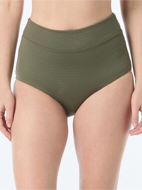 Coco Reef High Waist Bikini Bottoms - Palm Green Size Medium